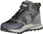 Blauer Blauw Leren Heren High-Top Sneakers - Thumbnail 2