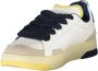 Blauer Blauwe Accent Leren Sportschoenen - Thumbnail 2