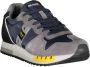 Blauer Blauwe Contrast Sneakers: Verhoog Je Stap Multicolor Heren - Thumbnail 3