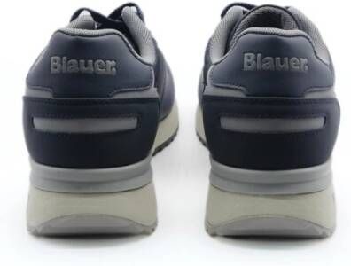 Blauer Blauwe herenschoenen van stof en imitatieleer Blauw Heren