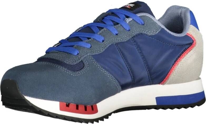 Blauer Blauwe Herensportschoenen met Contrastdetails