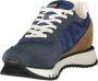Blauer Blauwe Leren Heren Sneaker - Thumbnail 3
