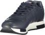 Blauer Blauwe Leren Heren Sneaker Urban Stijl - Thumbnail 2