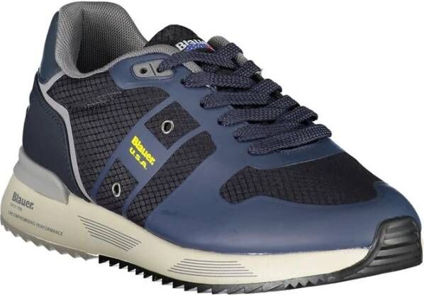 Blauer Blauwe Sneakers met Contrasterende Details Multicolor Heren - Foto 5