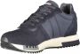 Blauer Heren Blauw Navy Suede Tessuto Queens Sneaker Blauw Heren - Thumbnail 6