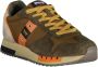 Blauer Bruine Sportsneaker met Veters en Contrastdetails Brown Heren - Thumbnail 8