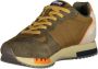 Blauer Bruine Sportsneaker met Veters en Contrastdetails Brown Heren - Thumbnail 6