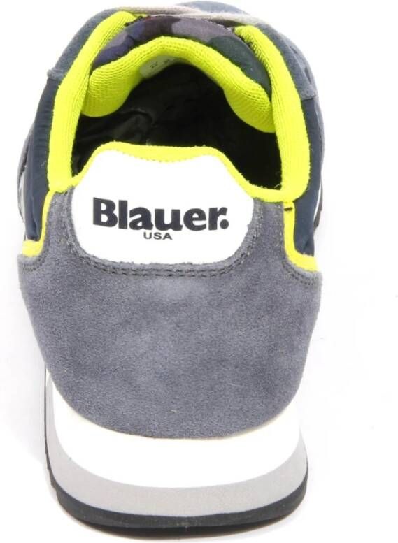 Blauer Camouflage suède stoffen schoenen