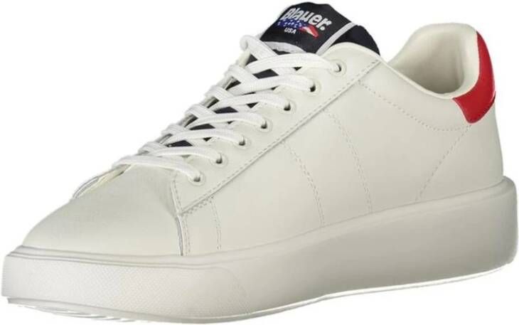 Blauer Contrast Logo Leren Sneaker