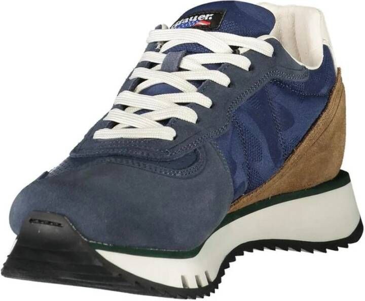 Blauer Contrasterende Vetersportschoenen