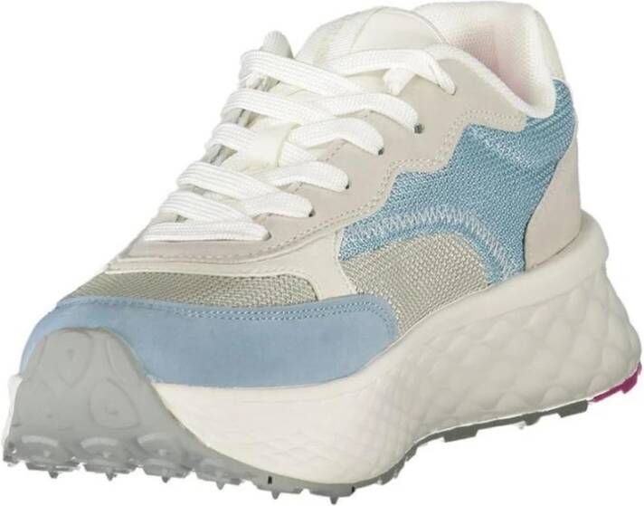 Blauer Dynamische Street Style Sneakers met Verwijderbare Binnenzool