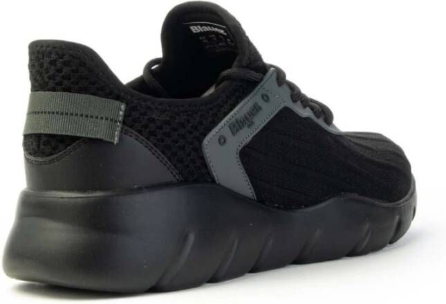 Blauer Elastische Sneakers Ultralicht Comfortabel Veelzijdig Black Heren