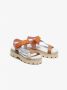 Blauer Moderne Oversized Platte Sandalen Orange Dames - Thumbnail 2