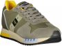 Blauer Heren Sneakers van Leer en Stof met Vetersluiting Grijs Heren - Thumbnail 3