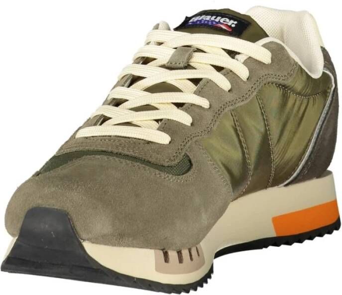 Blauer Groene Heren Sneaker Dynamische Stijl