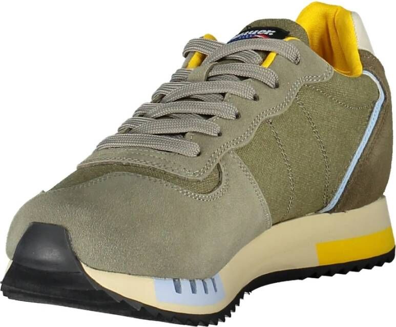 Blauer Groene herensportschoenen met veters