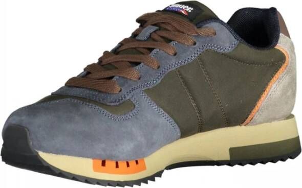 Blauer Groene Sneakers Lichtgewicht Comfortabel Stijlvol Multicolor Heren