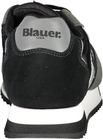 Blauer Klassieke zwarte sport sneakers met veters Black Heren
