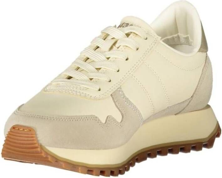 Blauer Leren Low-Top Sneaker