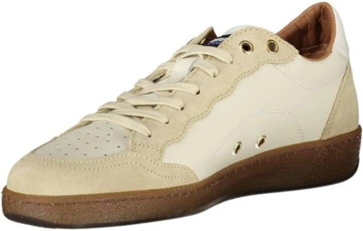 Blauer Leren Low-Top Sneakers