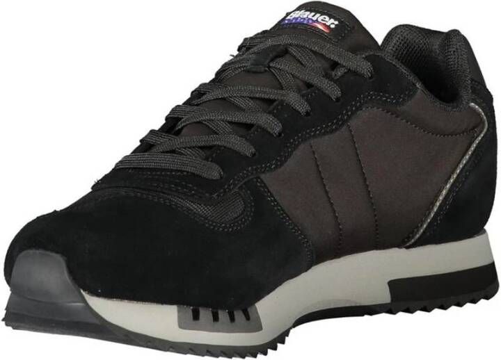 Blauer Leren Sneaker met Klassiek Design