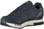 Blauer Leren Sneaker met Veters - Thumbnail 2