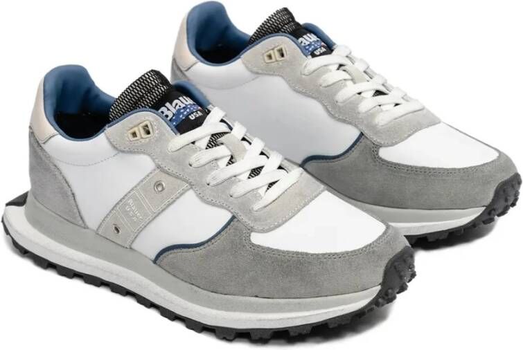 Blauer Leren Suède hardloopschoenen Multicolor Heren