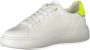 Blauer Sportieve witte vetersneakers met contrastdetails White Dames - Thumbnail 5