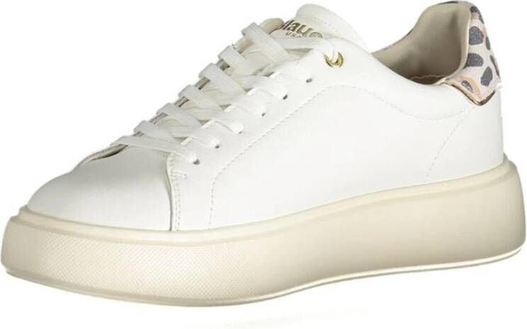 Blauer Luxe Polyester Sneaker White Dames