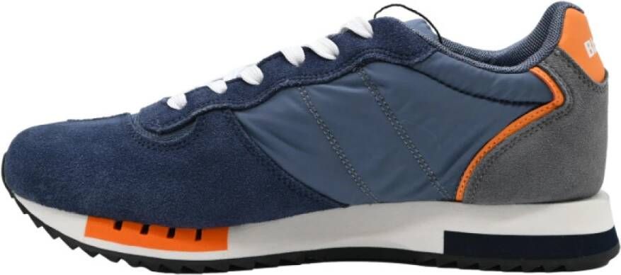Blauer Navy Orange Stijlvolle Sneakers Multicolor Heren