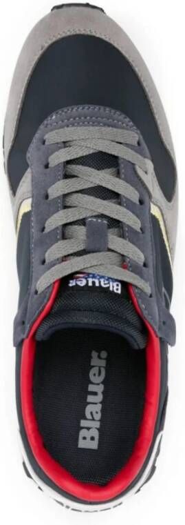 Blauer Navy Rood Sneakers Stijlvol Casual Heren Multicolor Heren