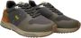 Blauer Polyester Vetersneaker Met Contrasterende Details En Logo - Thumbnail 8
