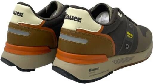 Blauer Stijlvolle Nylon Sneakers Multicolor Heren