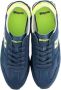 Blauer Nylon Suede Hardloopschoenen Multicolor Heren - Thumbnail 3
