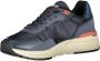 Blauer Sportieve Polyester Sneaker met Contrastdetails Blue Heren - Thumbnail 9