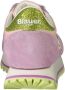 Blauer Roze Polyester Sneaker met Contrastdetails Pink Heren - Thumbnail 5