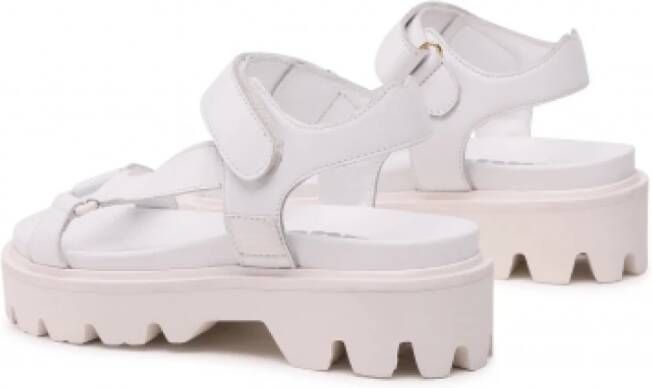 Blauer Moderne Witte Sandalen Wit Dames