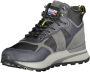 Blauer Blauw Leren Heren High-Top Sneakers - Thumbnail 4