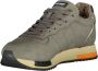 Blauer Grijze Herenschoenen met Logo Patch en Rubberen Zool Grijs Heren - Thumbnail 4