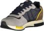 Blauer Grijze Polyester Sneaker met Contrastdetails - Thumbnail 3