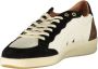 Blauer Witte Polyester Sportsneaker met Contrastdetails Multicolor Heren - Thumbnail 9