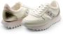 Blauer Sportieve Beige Vetersneakers met Contrastdetails Beige Dames - Thumbnail 7