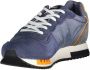 Blauer Blauwe Vetersneakers met Contrasterende Details Blue Heren - Thumbnail 15