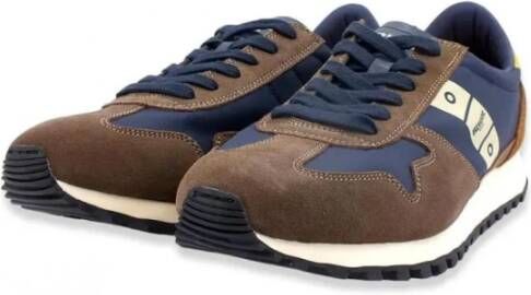 Blauer Sneakers Bruin Heren