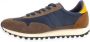 Blauer Sportieve Bruine Vetersneakers met Contrastdetails Brown Heren - Thumbnail 6