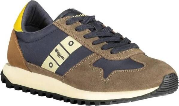 Blauer Sneakers Bruin Heren