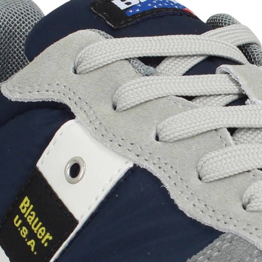 Blauer Sneakers Grijs Heren