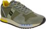 Blauer Heren Sneakers van Leer en Stof met Vetersluiting Grijs Heren - Thumbnail 4