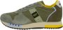 Blauer Heren Sneakers van Leer en Stof met Vetersluiting Grijs Heren - Thumbnail 8