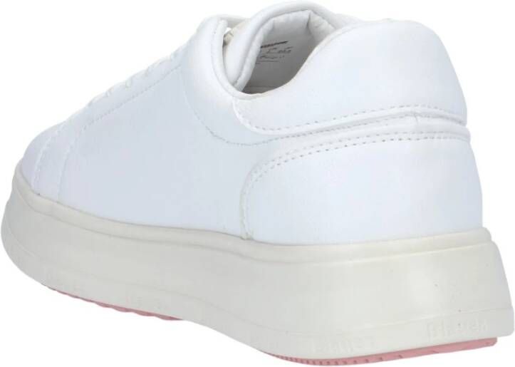 Blauer Witte vegan leren sneakers Wit Dames